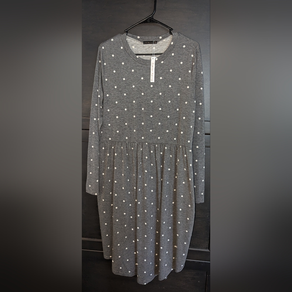 Simier Fariry L/S Polka Dot Dress Size XL